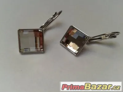 Mechanické náušnice se Swarovski Chessboard, nové