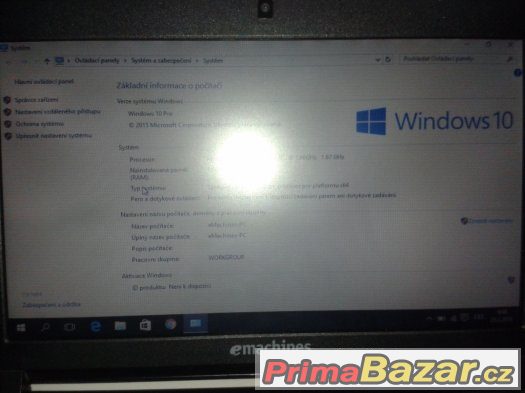 EMACHINES LED 10,1 Windows10 Pro