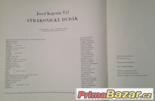 3x LP gramodeska: J.K.Tyl - pohádka STRAKONICKÝ DUDÁK (1971)