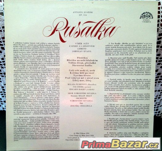 vinyl - LP gramodesky A.Dvořák - ČERT a KÁČA set & RUSALKA