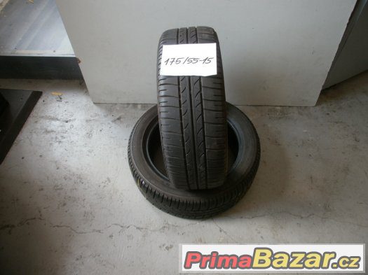 Prodám 2 x letní pneu Bridgestone 175/55-15