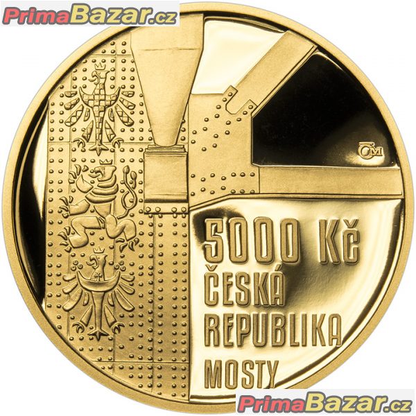 Zlatá pamětní mince 5000 Kč Žďákovský obloukový - PROOF