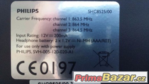 PHILIPS 1120212 SHC8525/00 Bezdrátová sluchátka