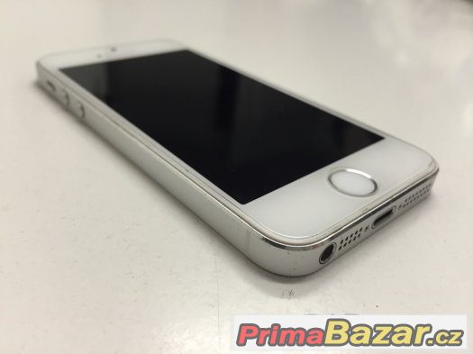 iPhone 5S, Silver, 16GB, TOP stav, kompletní balení + obal,