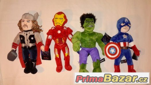 Avengers plyšáci - thor , iron man , hulk , kapitan amerika