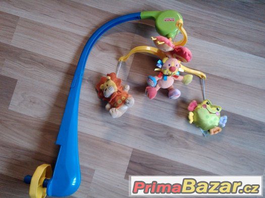 Fisher Price kolotoč nad postýlku+přidám autíčko s klíči