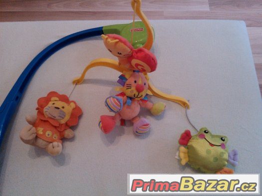 Fisher Price kolotoč nad postýlku+přidám autíčko s klíči