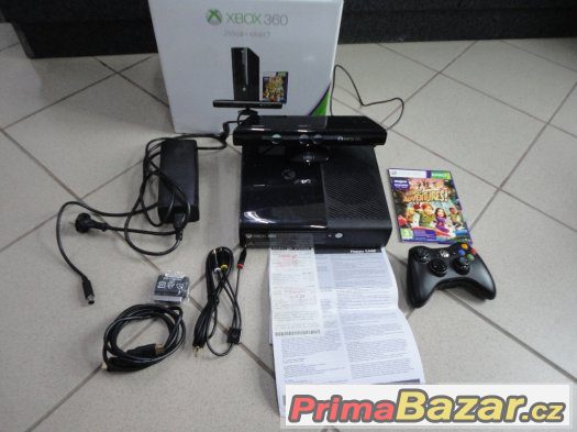 XBOX 360 250GB HDD kinekt + 3 hry záruka