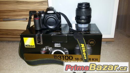 Nikon D3100 + Nikkor 18-55mm + brašna