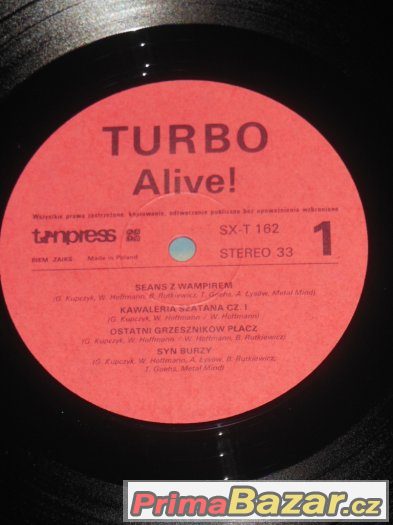 Prodám LP Turbo ‎– Alive (1989)