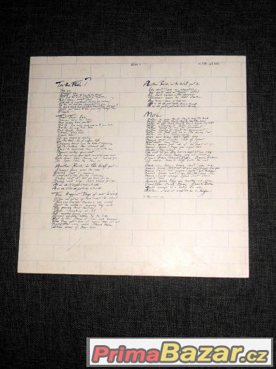 Prodám 2LP Pink Floyd – The Wall (1979) Prodám 2LP Pink Floyd – The Wall (1979)