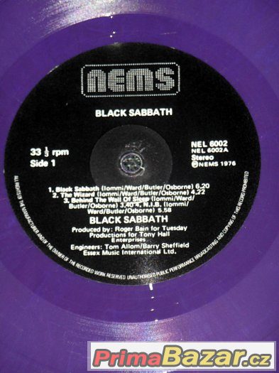 Prodám LP Black Sabbath ‎– Black Sabbath