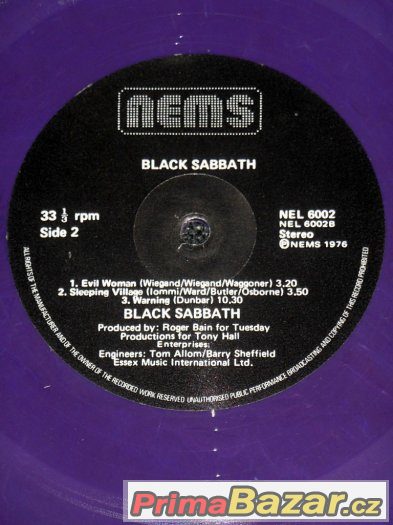 Prodám LP Black Sabbath ‎– Black Sabbath