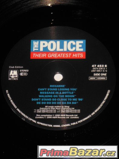 Prodám LP The Police – Their Greatest Hits (1990) Prodám LP The Police – Their Greatest Hits (1990)