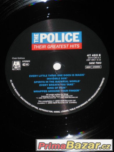 Prodám LP The Police – Their Greatest Hits (1990) Prodám LP The Police – Their Greatest Hits (1990)
