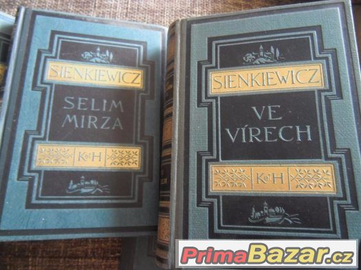 Henryk .Sienkiewicz-9 knih Art Deco -kůže,krásný stav,1928