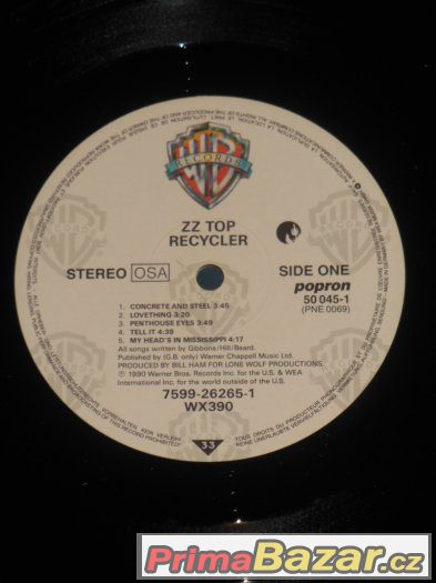 Prodám LP ZZ Top ‎– Recycler (1990)
