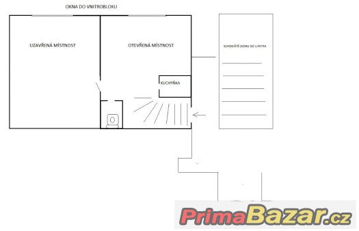 Kancelář / Sklad, 2 místnosti + zázemí, 37m2, ul.Osadní, P7