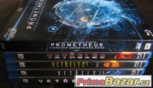 Vetřelec kompletní sága 1-4 (Blu-ray) + Prometheus 3D+2D