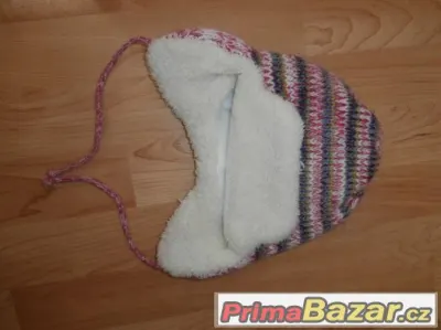 Dětská zimní pletená čepička - vel. 3-4,5 roku