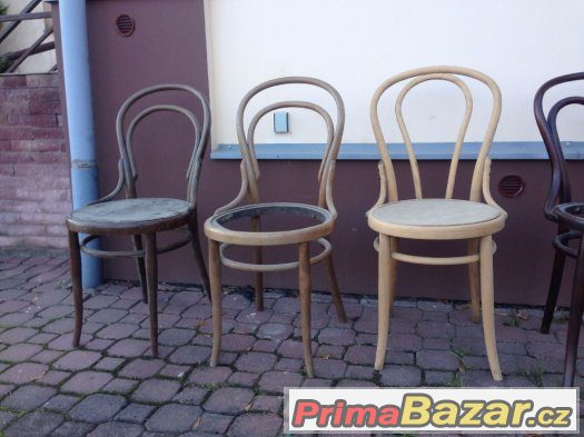 Židle Thonet, Mundus, Fischel, na renovaci - Různé modely Židle Thonet, Mundus, Fischel, na renovaci - Různé modely