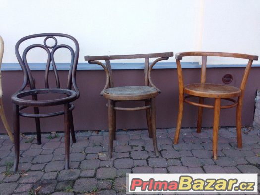 Židle Thonet, Mundus, Fischel, na renovaci - Různé modely Židle Thonet, Mundus, Fischel, na renovaci - Různé modely