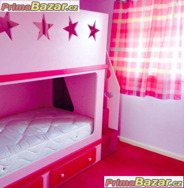 Dětská dvojpatrová postel STARS