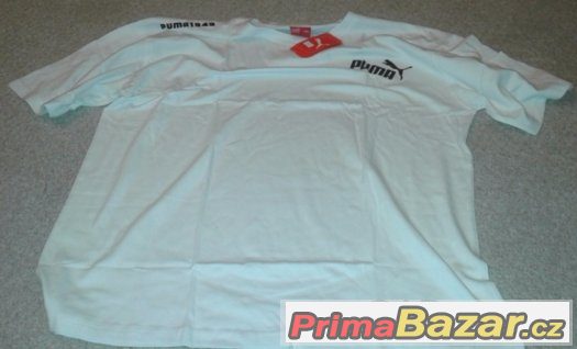 tričko Puma bílé a XXXL supr materiál doprava zdarma