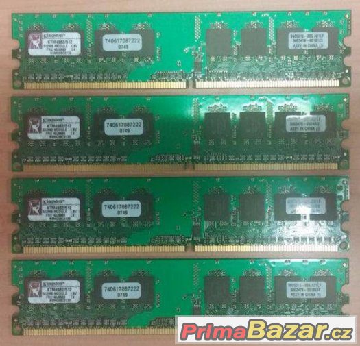 Kingston DDR2 512 MB (až 4 ks) - POŠTOVNÉ ZDARMA