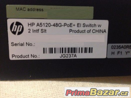 JG237A HP 5120-48G-PoE+ EI Switch w/2 Intf Slts