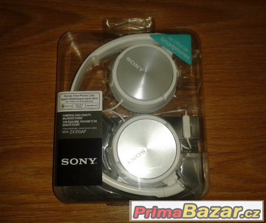 Sluchátka na uši zn. Sony MDR-ZX310AP - Nové