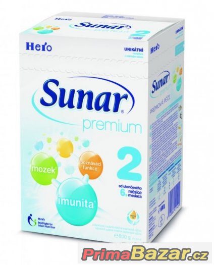 Kojenecké mléko - Sunar premium 2, 600g - Nové