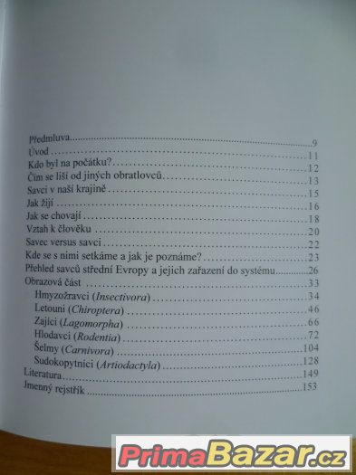 knih Savci střední Evropy knih Savci střední Evropy