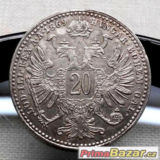 20 krejcarů 1869 bz, František Josef I., Vídeň