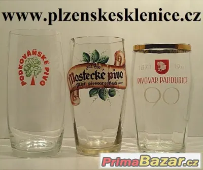 KOUPÍM PIVNÍ SKLENICE, PŮLLITRY,TŘETINKY-  DOBŘE ZAPLATÍM