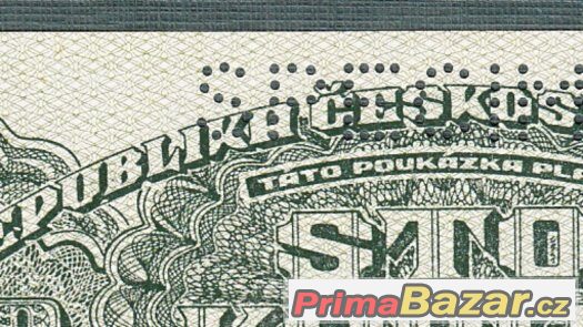 Staré bankovky - 100 korun 1944 CHYBOTISK TÁTO
