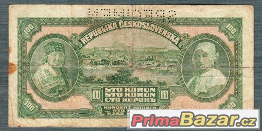Staré bankovky První republika 100 korun 1920 VZÁCNÁ Staré bankovky První republika 100 korun 1920 VZÁCNÁ