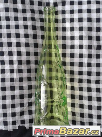 Nová zelená váza/láhev zn. IKEA, výška 30 cm