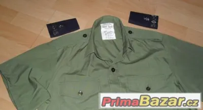 Orig. vojenská kosile Britská letní kr.rukávy + nárameniky