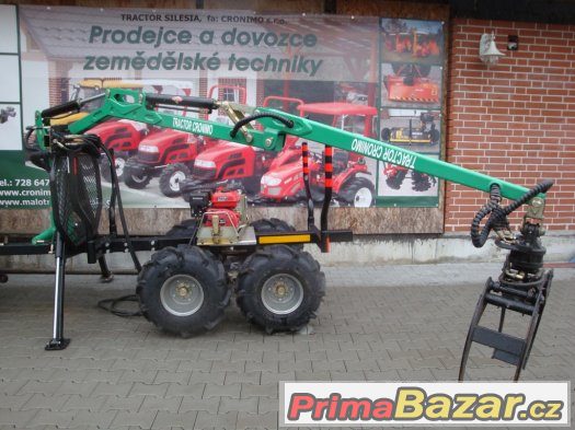 Vyvážečka LTC 3,4 s hydraulickou rukou za čtyřkolku, traktor