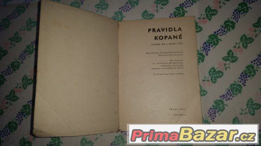 Prodám knihu Pravidla kopané  platné od srpna 1970