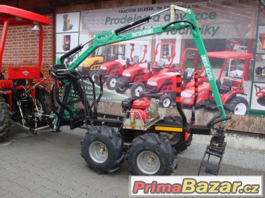 Vyvážečka LTC 3,4 s hydraulickou rukou za čtyřkolku, traktor