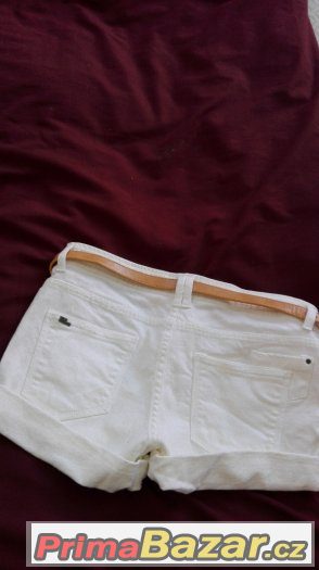 Jeans kratasy bílé ,TRF COLOUR