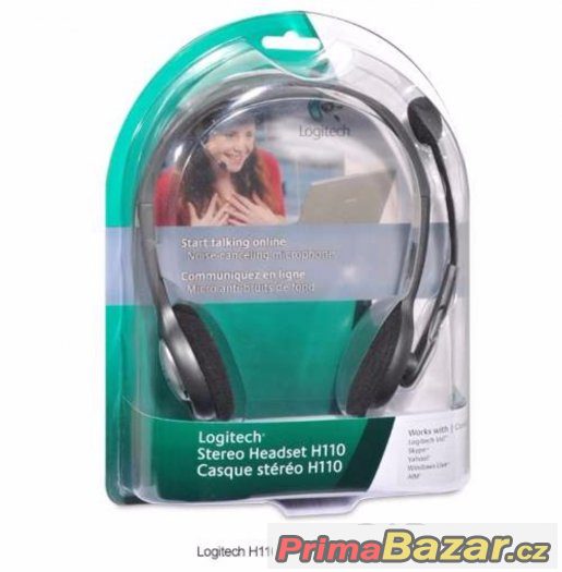 NOVÉ Logitech Stereo Headset H110 PC 390.- BOMBA CENA