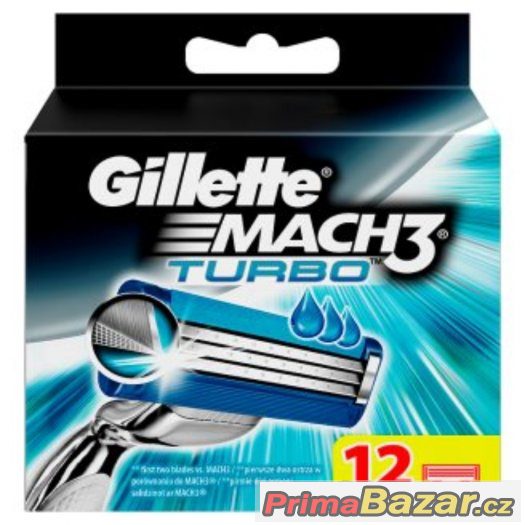 Náhradní hlavice Gillette Mach3 Turbo 12 ks Bomba cena