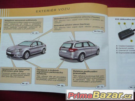 Citroën C5 návod k obsluze, v češtině od roku výroby 2008