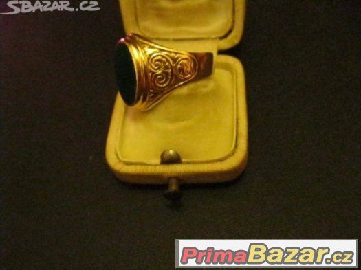 Starozitny zlaty prsten pro narocne zlato 18k 750 vaha 10gr