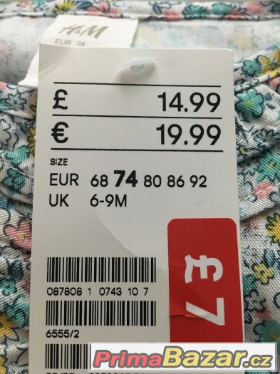 Košile s punčochy H&M NOVE vel.74