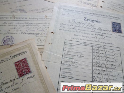 Vysvědčení, rozhodnutí rozsudek 1907. Hořice, Bernartice Tru Vysvědčení, rozhodnutí rozsudek 1907. Hořice, Bernartice Tru