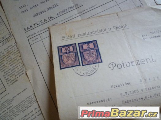 Vysvědčení, rozhodnutí rozsudek 1907. Hořice, Bernartice Tru Vysvědčení, rozhodnutí rozsudek 1907. Hořice, Bernartice Tru